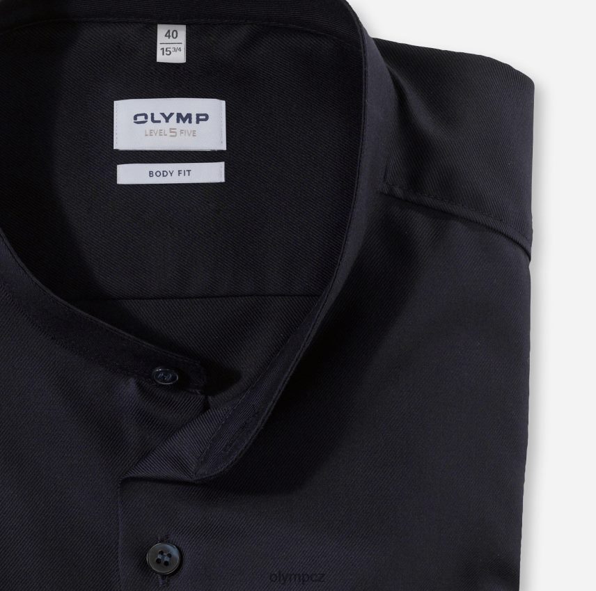 oblečení OLYMP body pět úrovně, obchodní košile, stojáček, půlnoční modrá PN4446402
