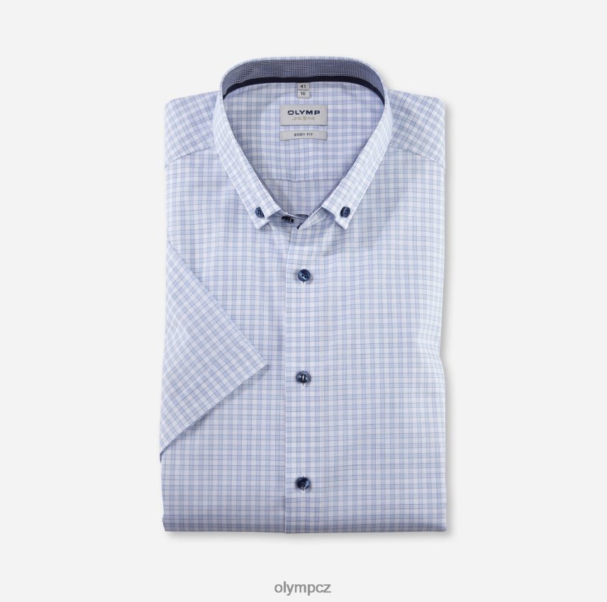 oblečení OLYMP body pět úrovně, obchodní košile, zapínání na knoflíky, modrá PN4446601