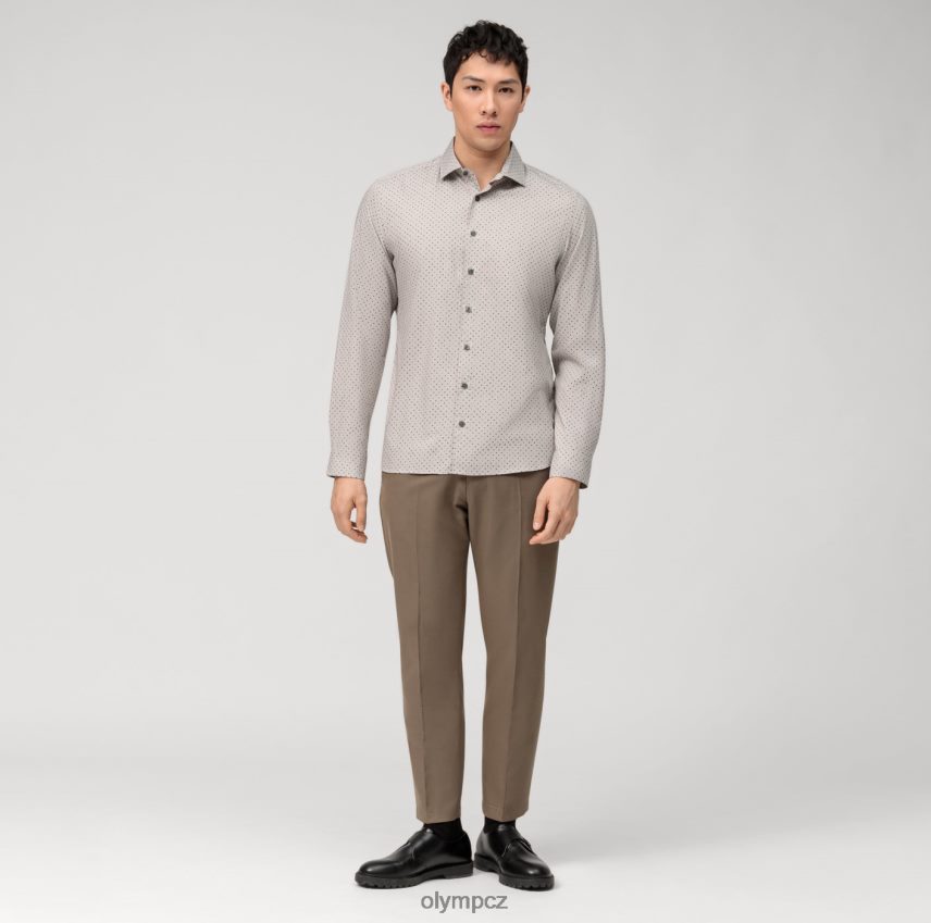 oblečení OLYMP oděv úrovně 5 sepraný na tělo, obchodní košile, kent, červenohnědá PN4446564