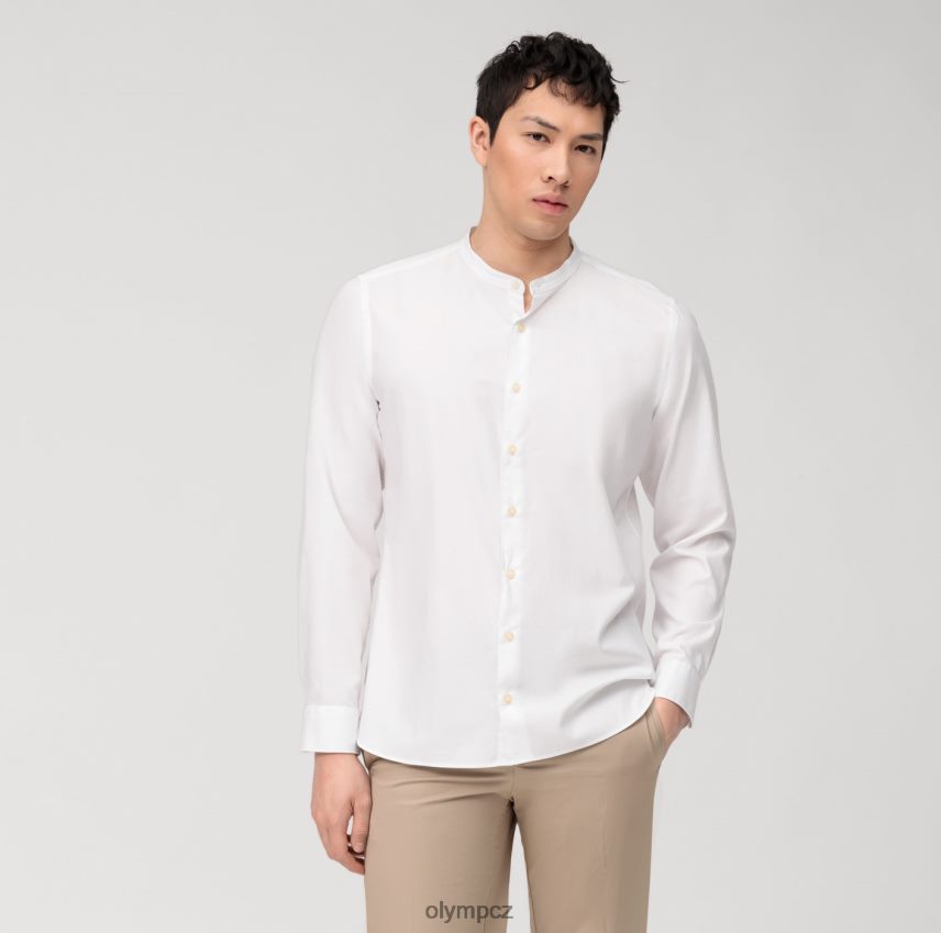 oblečení OLYMP oděv úrovně 5 sepraný na tělo, obchodní košile, stojáček, bílá PN4446424
