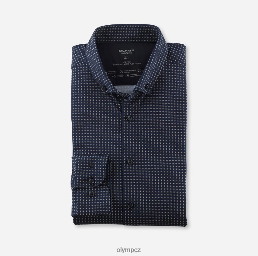 oblečení OLYMP úroveň pět 24/sedm body fit, business košile, zapínání na knoflíky, přírodní PN4446577