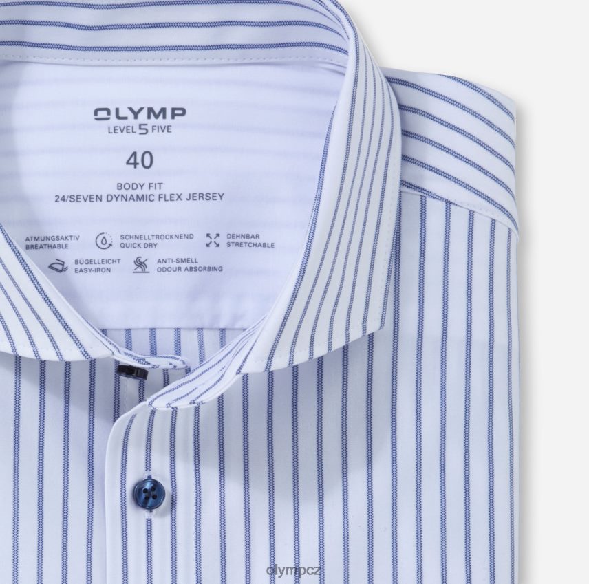oblečení OLYMP úroveň pět 24/sedm body fit, business shirt, cutaway, royal PN4446541