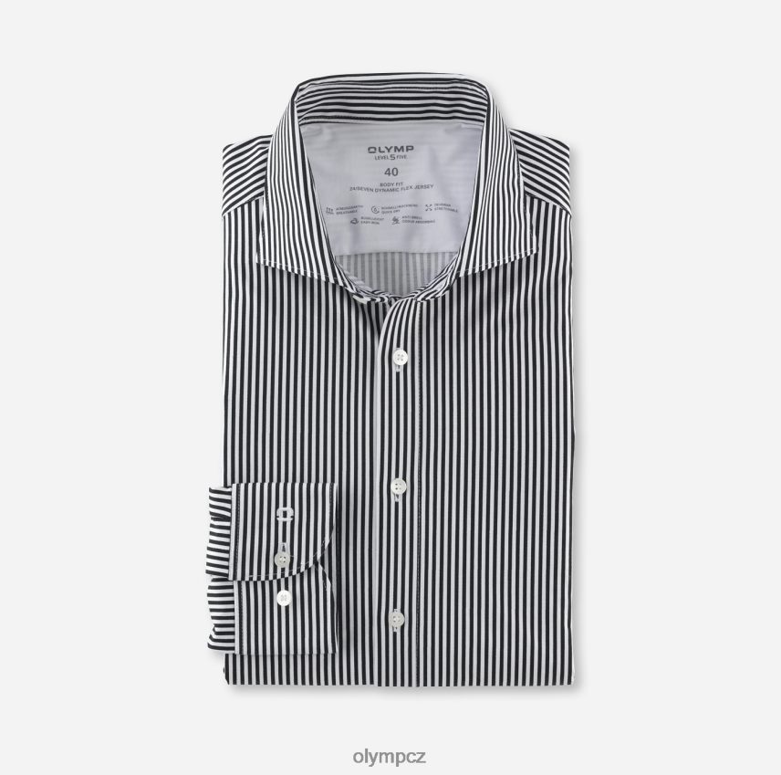 oblečení OLYMP úroveň pět 24/sedm body fit, business shirt, kent, black PN4446508