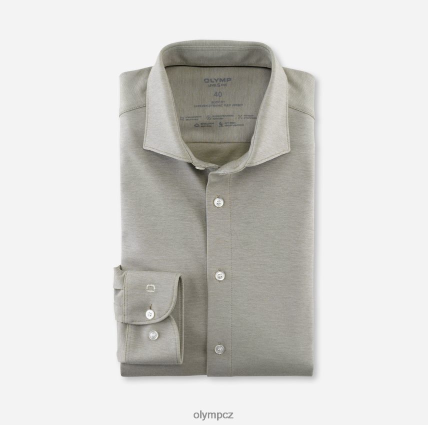 oblečení OLYMP úroveň pět 24/sedm body fit, business shirt, kent, khaki PN4446808