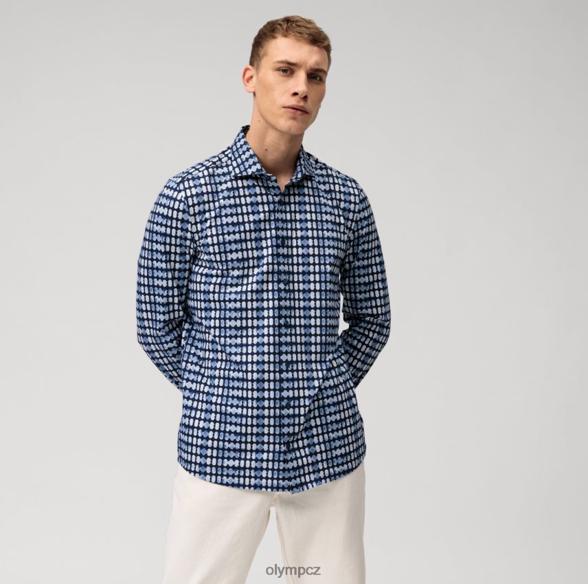 oblečení OLYMP úroveň pět 24/sedm body fit, business shirt, kent, marine PN4446454