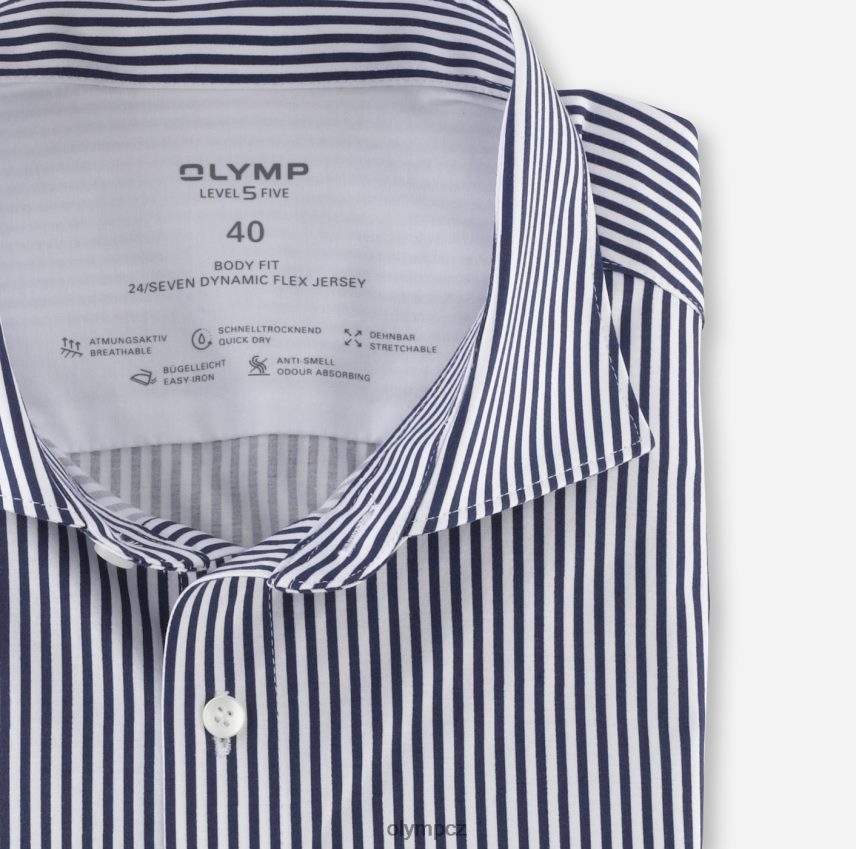 oblečení OLYMP úroveň pět 24/sedm body fit, business shirt, kent, marine PN4446491