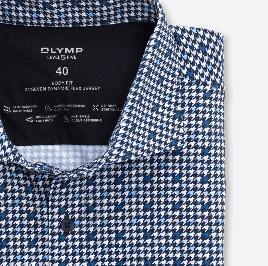 oblečení OLYMP úroveň pět 24/sedm body fit, business shirt, kent, marine PN4446819