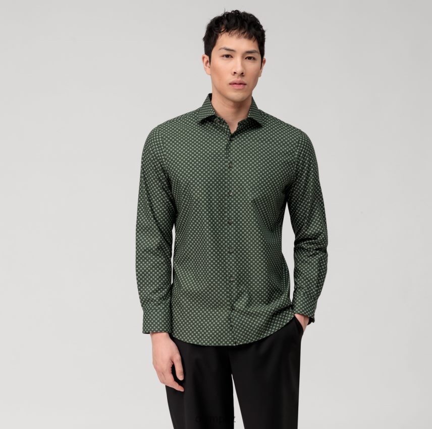 oblečení OLYMP úroveň pět 24/sedm body fit, business shirt, kent, olive PN4446478