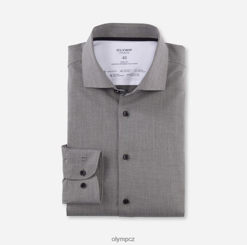 oblečení OLYMP úroveň pět 24/sedm body fit, business shirt, kent, olive PN4446534