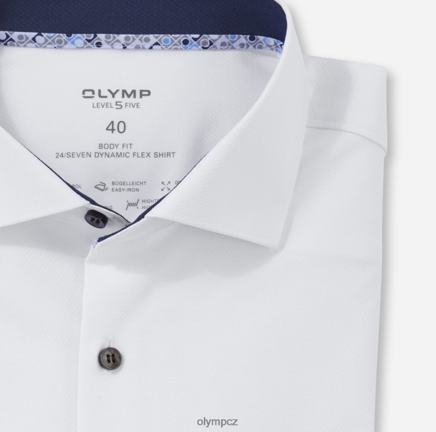 oblečení OLYMP úroveň pět 24/sedm body fit, business shirt, kent, white PN4446723