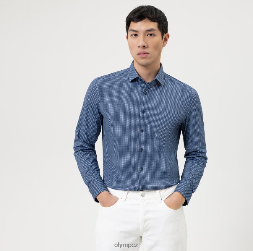 oblečení OLYMP úroveň pět 24/sedm body fit, business trička, moderní kent, bleu PN4446367
