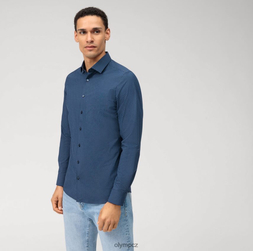 oblečení OLYMP úroveň pět 24/sedm body fit, business trička, moderní kent, bleu PN4446734
