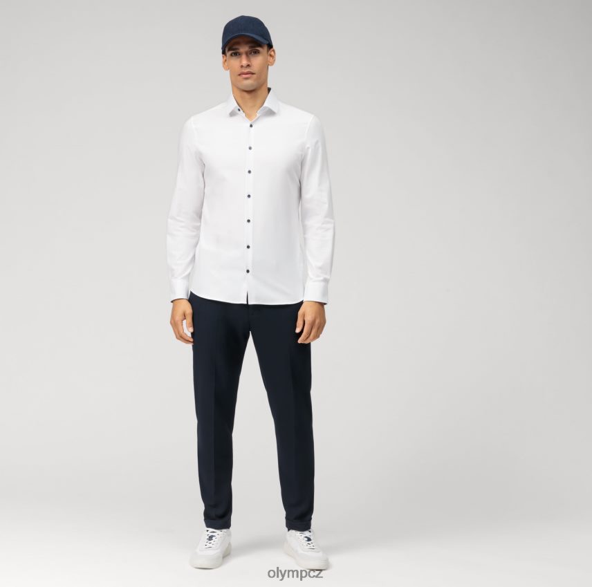 oblečení OLYMP úroveň pět 24/sedm body fit, business triko, dlouhý rukáv extra dlouhý, moderní kent, bílá PN4446866