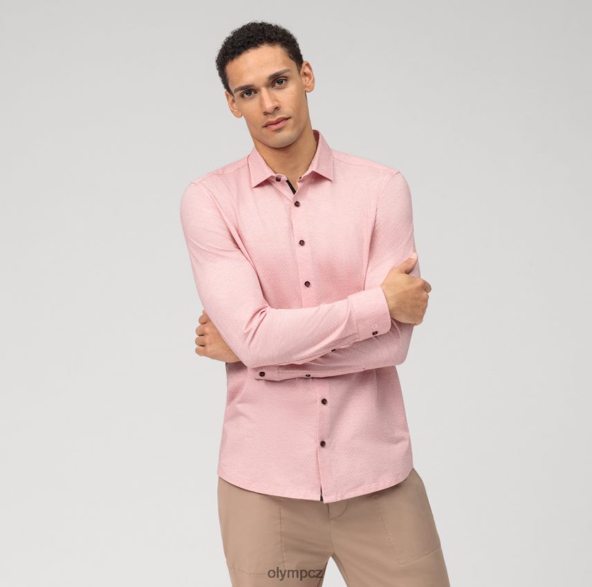 oblečení OLYMP úroveň pět 24/sedm body fit, business triko, moderní kent, červená PN4446466