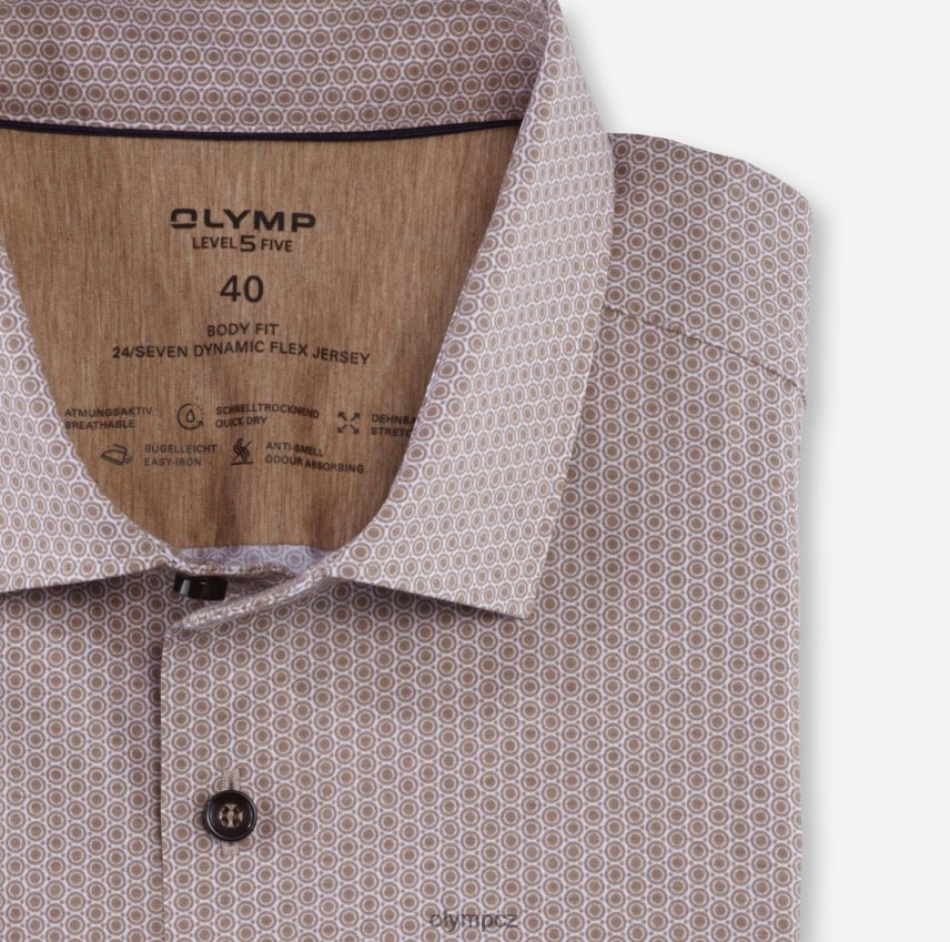 oblečení OLYMP úroveň pět 24/sedm body fit, business triko, moderní kent, přírodní PN4446415
