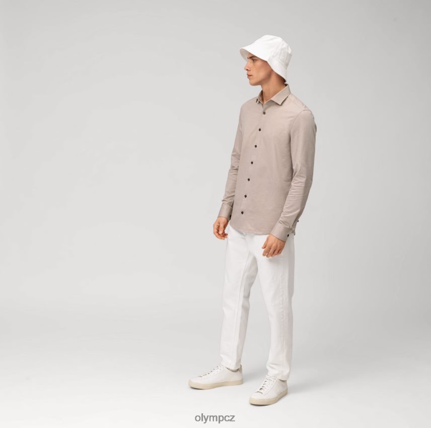 oblečení OLYMP úroveň pět 24/sedm body fit, business triko, moderní kent, přírodní PN4446742