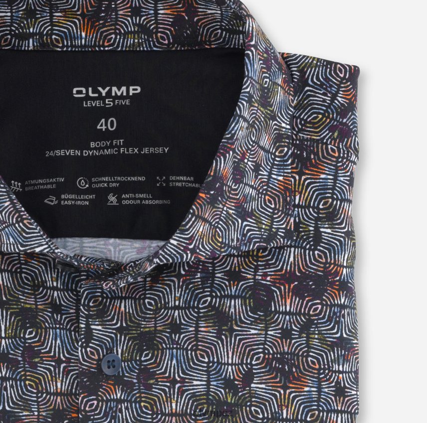 oblečení OLYMP úroveň pět 24/sedm body fit, obchodní košile, kent, granát PN4446820