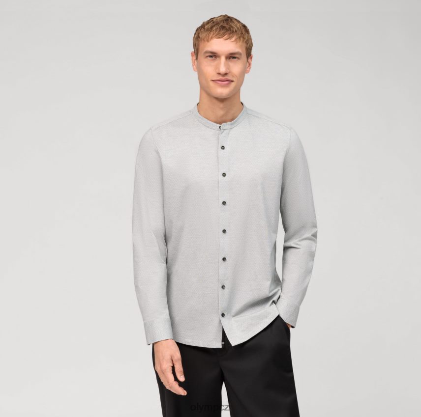 oblečení OLYMP úroveň pět 24/sedm body fit, obchodní košile, stojáček, olivová PN4446533