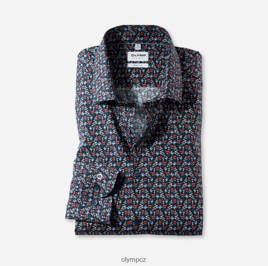 oblečení OLYMP tělový střih úrovně 5, obchodní košile, moderní kent, červená PN4446361