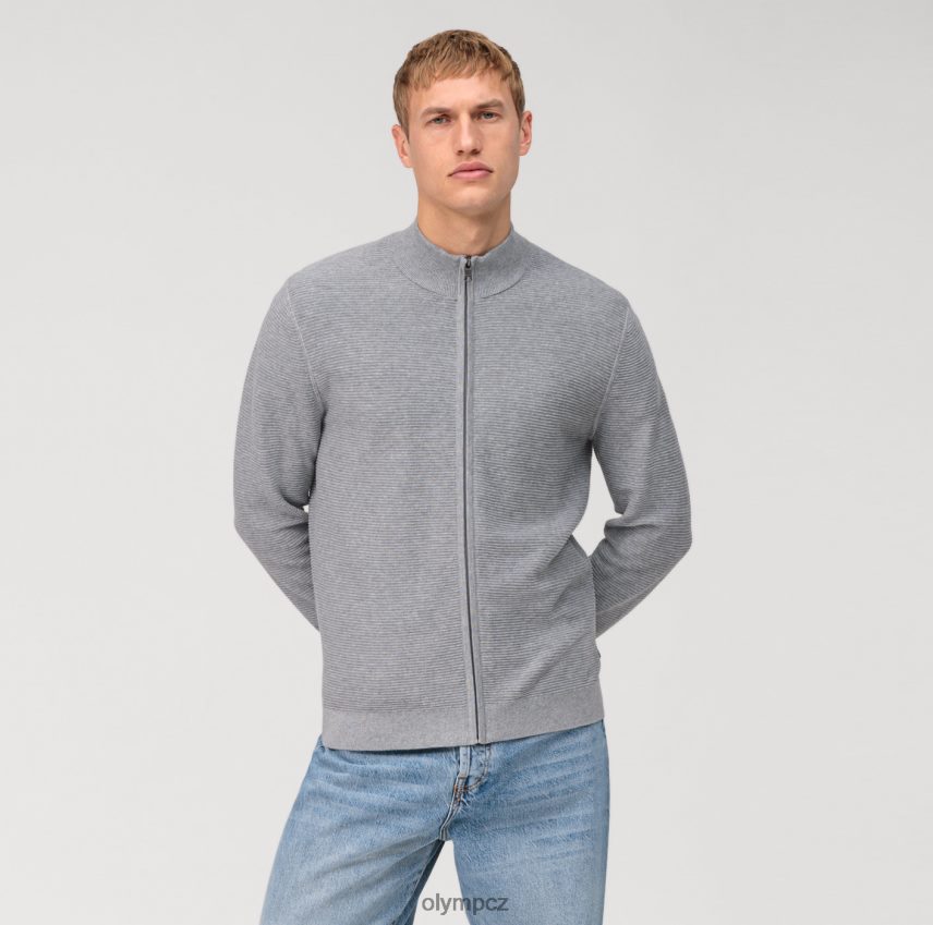 oblečení OLYMP ležérní pletený cardigan, šedý PN44461933