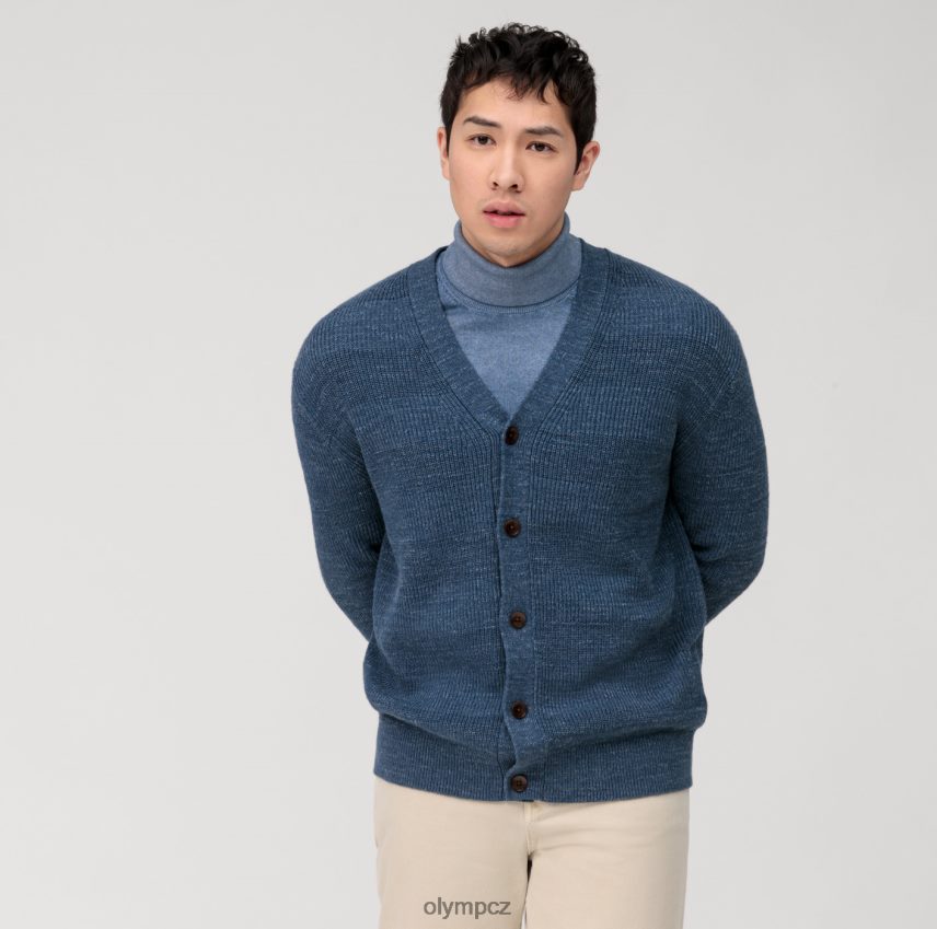 oblečení OLYMP ležérní pletený svetr, kouřově modrý PN44461934