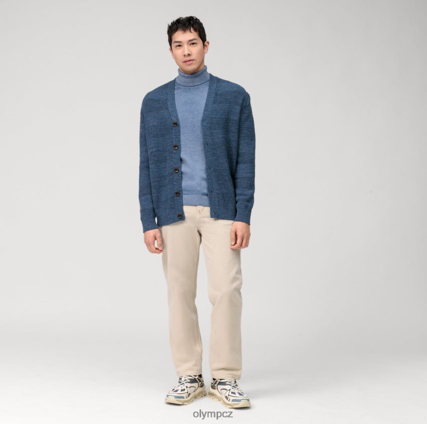 oblečení OLYMP ležérní pletený svetr, kouřově modrý PN44461934