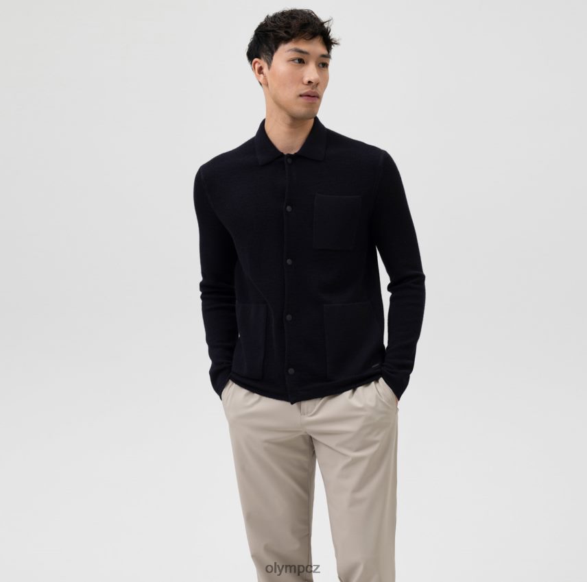 oblečení OLYMP pletenina úrovně 5 body fit, bunda polo límec, marine PN44461944