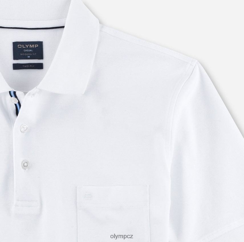 oblečení OLYMP ležérní moderní střih, polo, bílá PN44462169