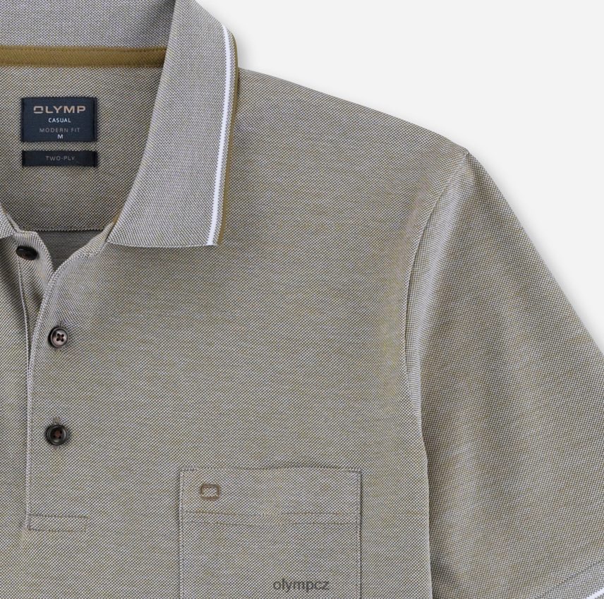 oblečení OLYMP ležérní moderní střih, polo, khaki PN44462079
