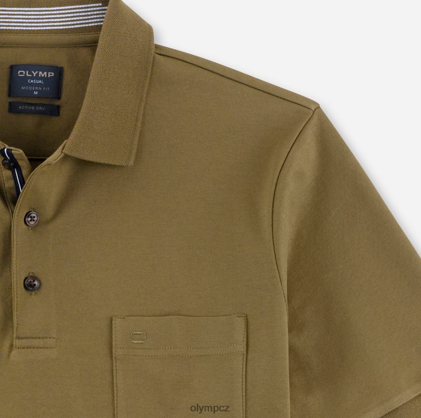 oblečení OLYMP ležérní moderní střih, polo, khaki PN44462090
