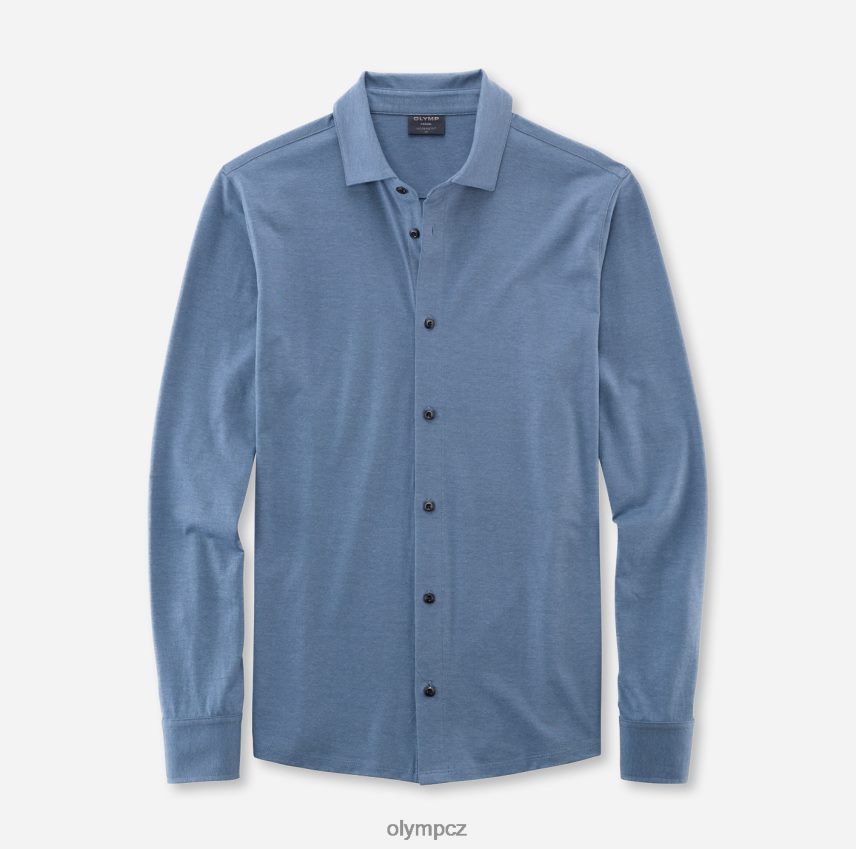 oblečení OLYMP ležérní moderní střih, polo, kouřově modrá PN44462113