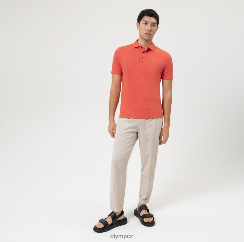 oblečení OLYMP úroveň 5 ležérní tělový střih, polo, sienna PN44462156