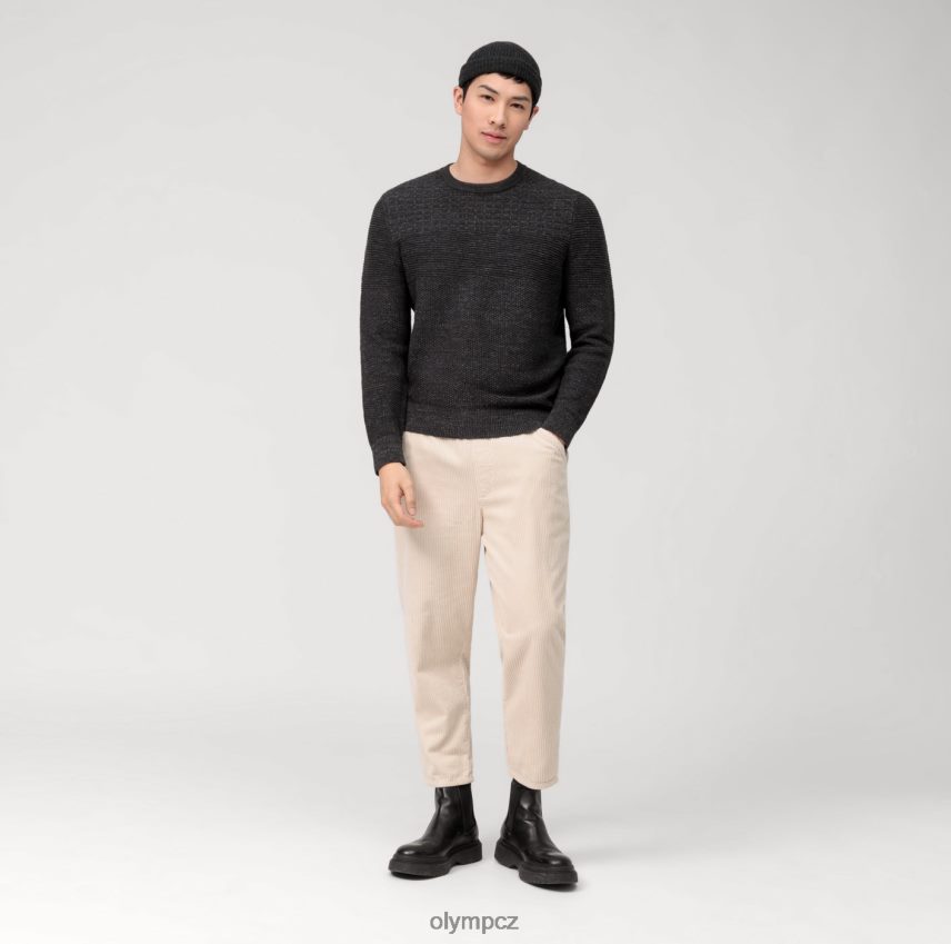 oblečení OLYMP ležérní pletený svetr, antracit PN44461820