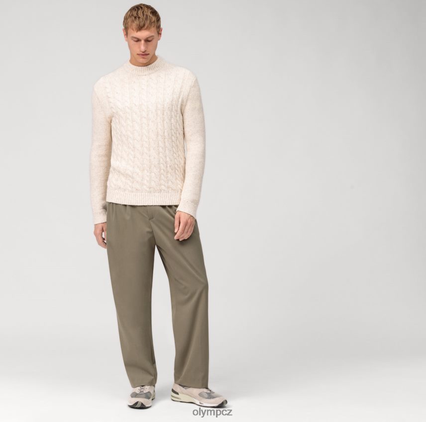 oblečení OLYMP ležérní pletený svetr, šedobílý PN44461770
