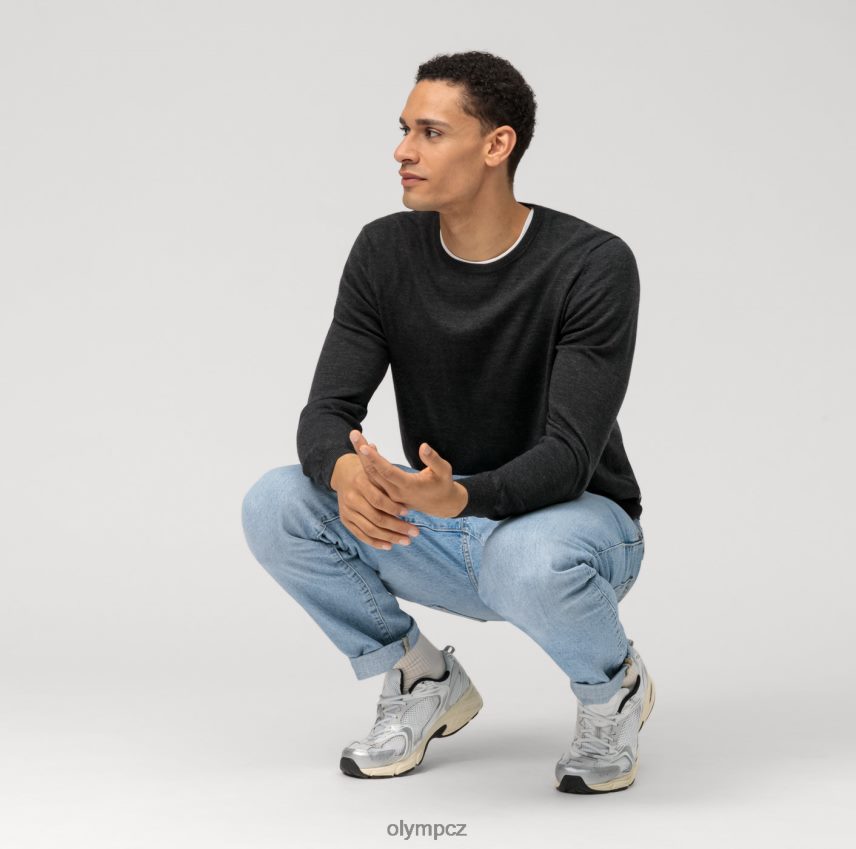 oblečení OLYMP ležérní pletený svetr, grafit PN44461827
