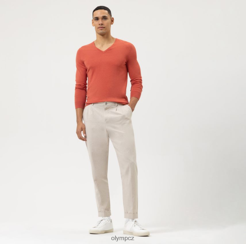 oblečení OLYMP ležérní pletený svetr, sienna PN44461830