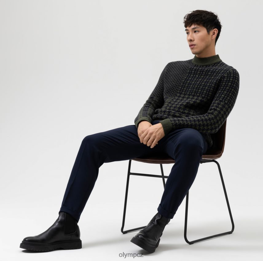 oblečení OLYMP pletenina úrovně 5 body fit, pulovrový stojáček, olivová PN44461858