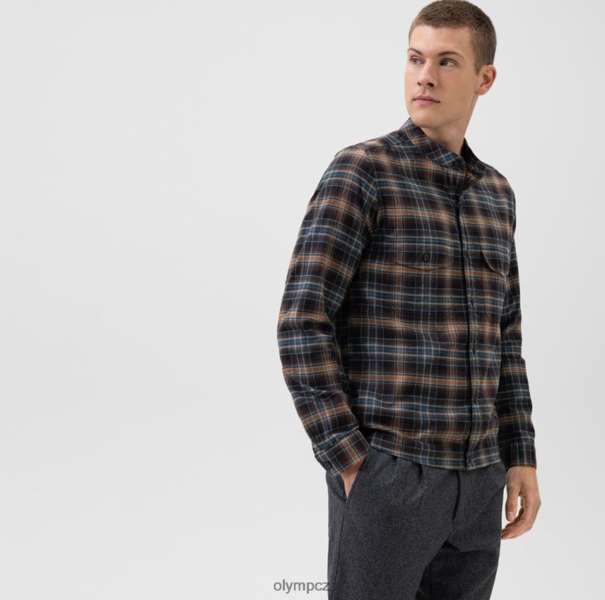 oblečení OLYMP 5. úroveň smart casual overshirt, casual košile, stojáček, karamel PN44461960