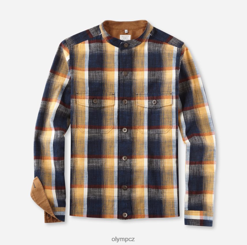 oblečení OLYMP 5. úroveň smart casual overshirt, casual košile, stojáček, marine PN44461963