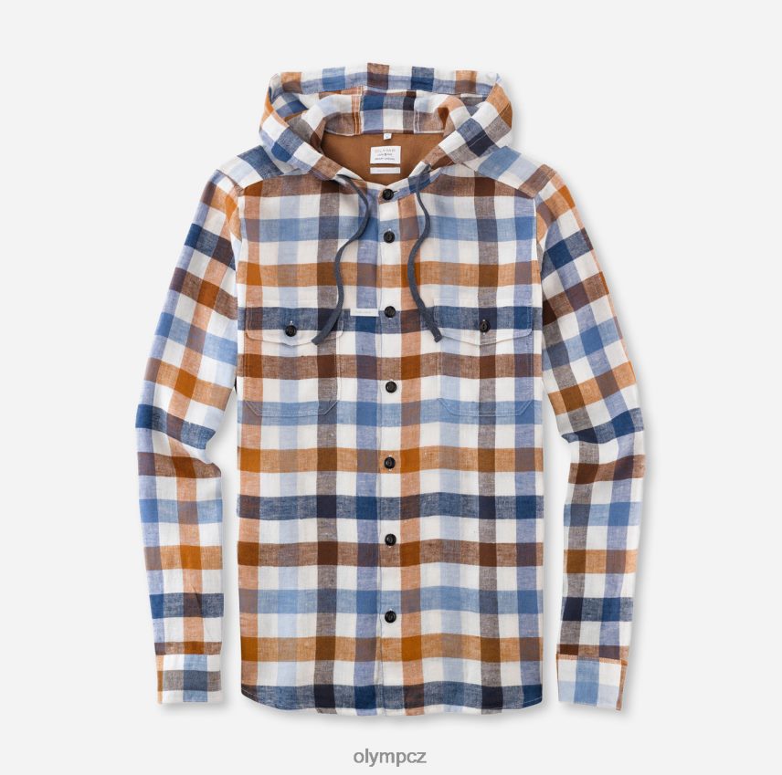 oblečení OLYMP 5. úroveň smart casual overshirt, casual košile, stojáček, marine PN44461977