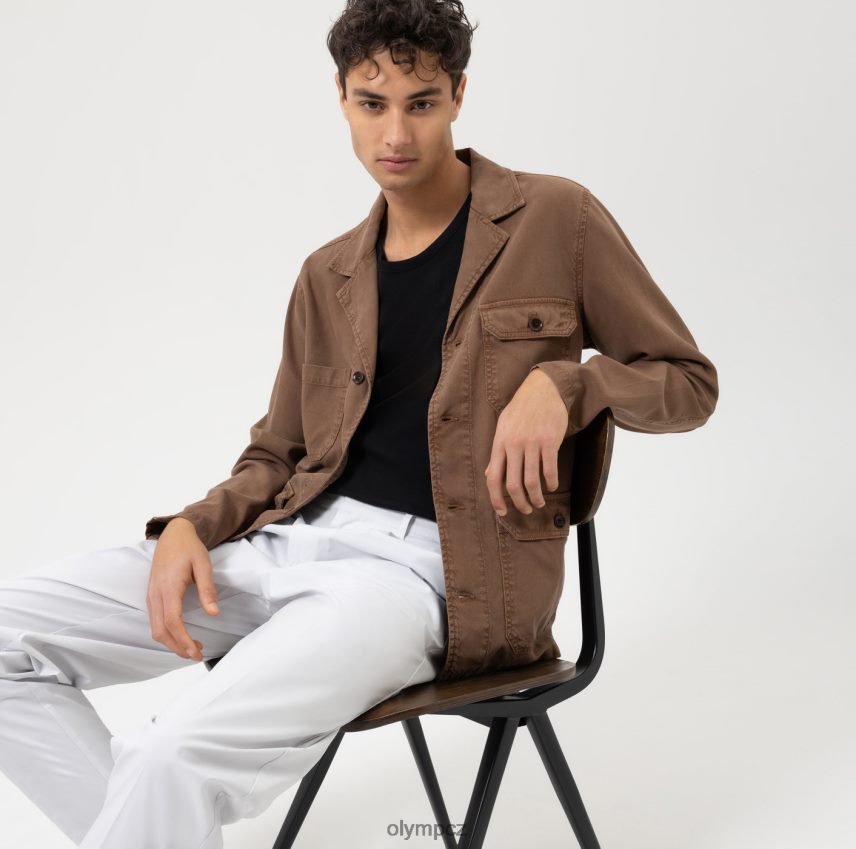 oblečení OLYMP 5. úroveň smart casual overshirt, casual shirt, brown PN44461961