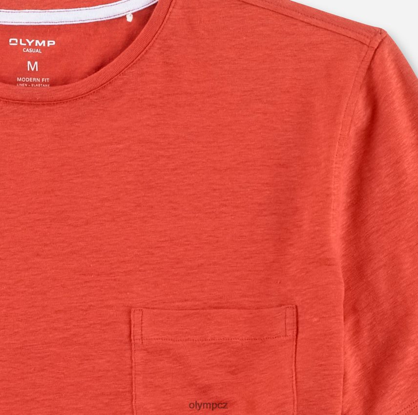 oblečení OLYMP ležérní moderní střih, tričko, cihlově červená PN44462047