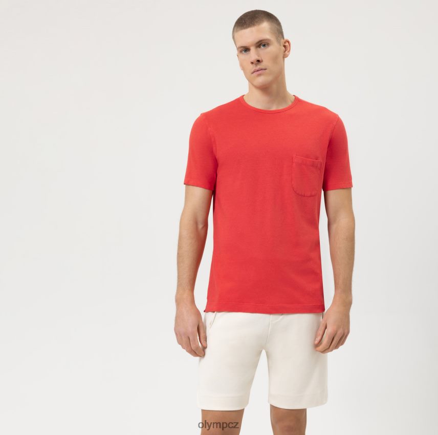 oblečení OLYMP ležérní moderní střih, tričko, červená PN44462016