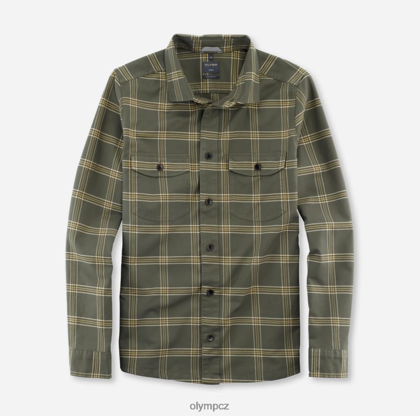 oblečení OLYMP ležérní overshirt, casual košile, kent, olive PN44461982